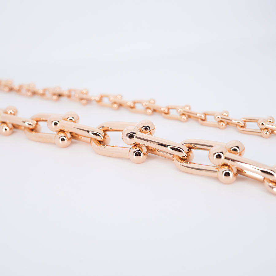 **Hold k.DR**สร้อยคอ Tiffany & Co. Tiffany Hardwear Graduated Link Necklace 18K Rose Gold Size 45.5cm.# (Used) #vrtiHIT 1042