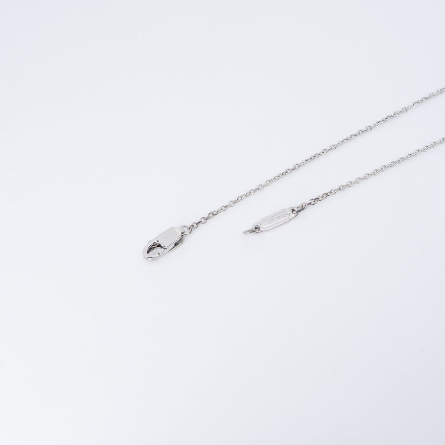 สร้อยและจี้ Tiffany & Co. Tiffany 0.32ct. Oval-cut Yellow Diamond Pandent and Necklace in Platinum Platinum950 Size 41cm.# (Used) #vrtinlimtHIT 7629