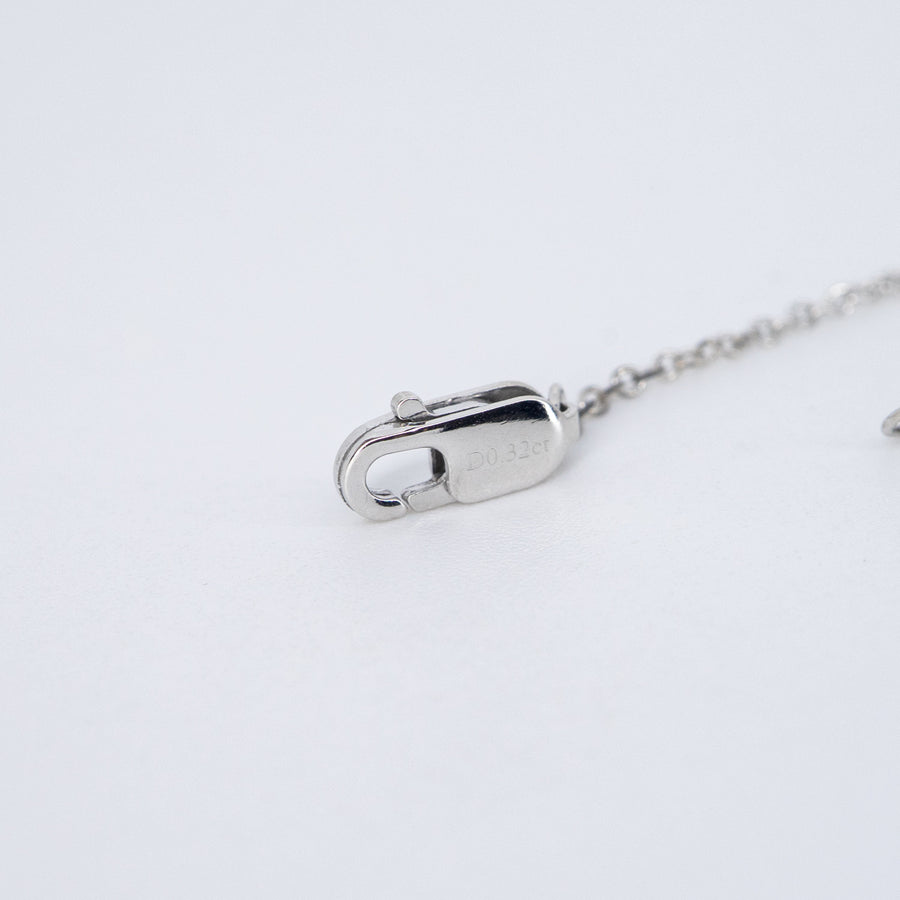 สร้อยและจี้ Tiffany & Co. Tiffany 0.32ct. Oval-cut Yellow Diamond Pandent and Necklace in Platinum Platinum950 Size 41cm.# (Used) #vrtinlimtHIT 7629