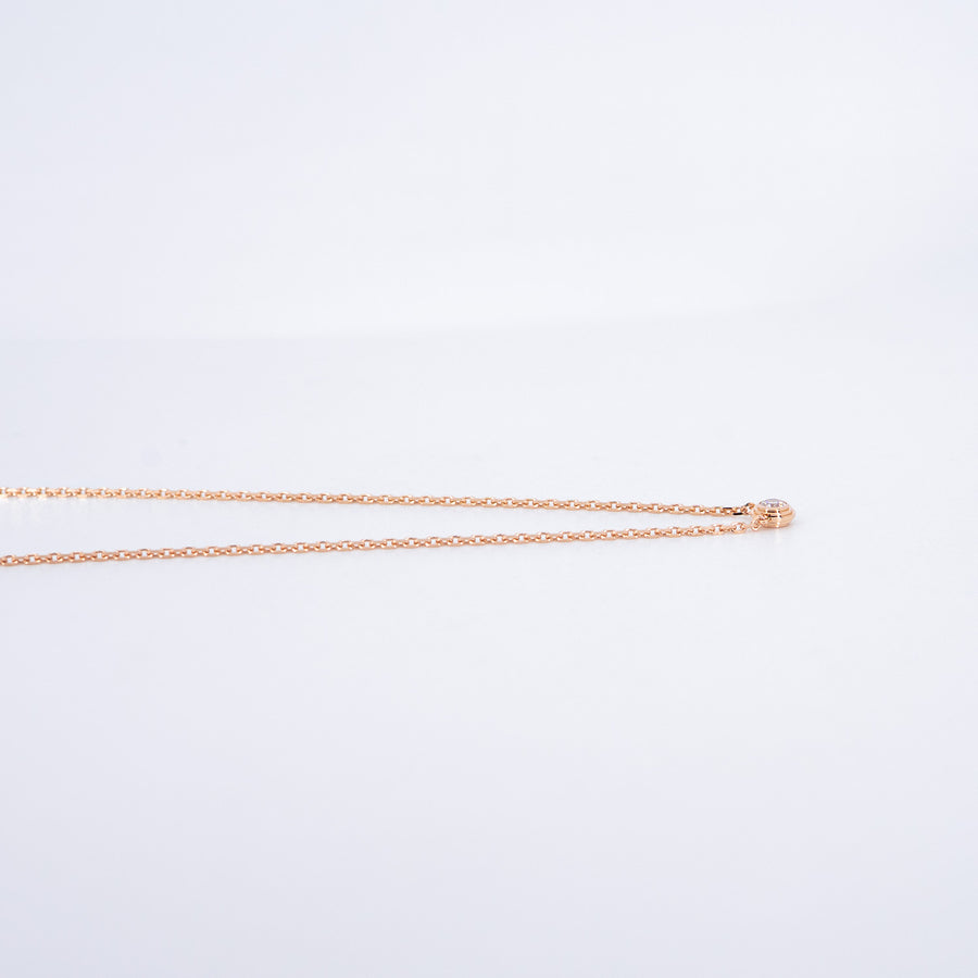 สร้อยและจี้ Cartier D'Amour Pendant, Diamond, Mini Model 18K Rose Gold Size 38/41cm.# (Used) #vrcanl 7613