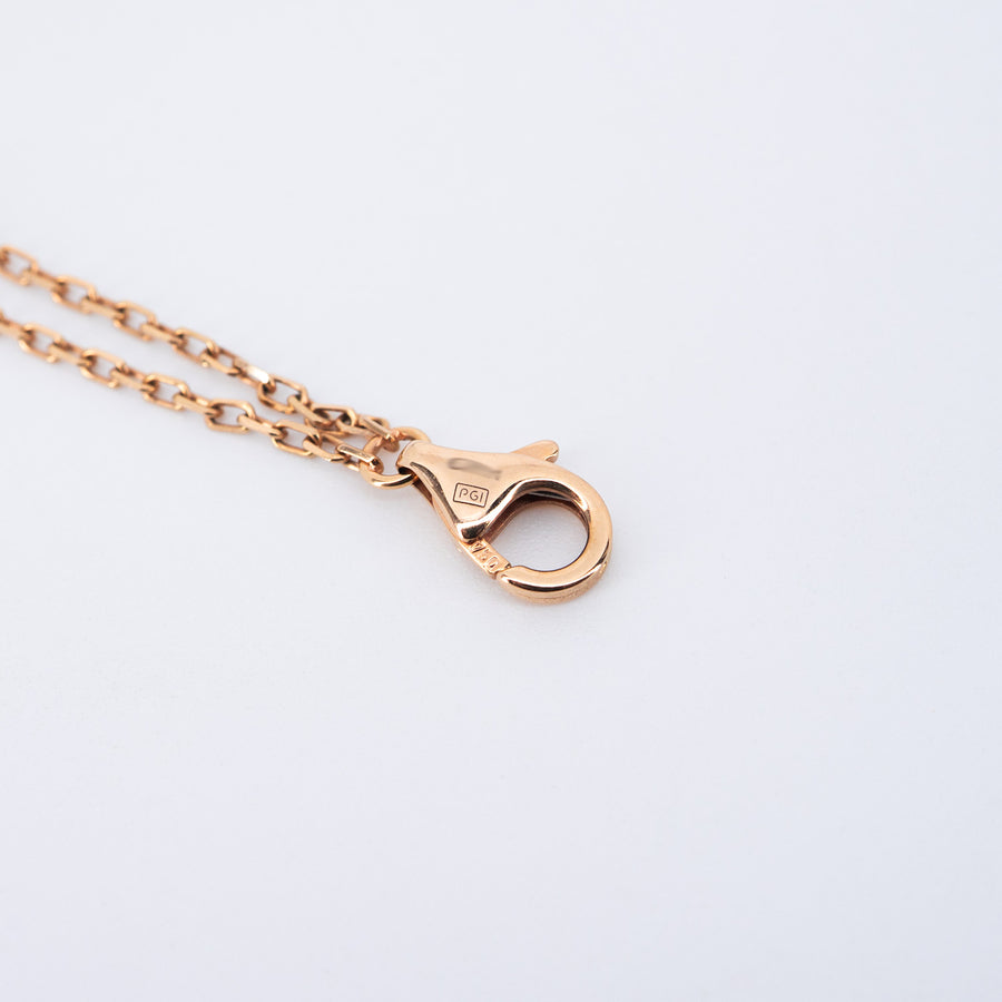 สร้อยและจี้ Cartier Love necklace, 2 diamonds 18K Rose Gold Size 37-40cm.# (Used) #vrcanl 7600