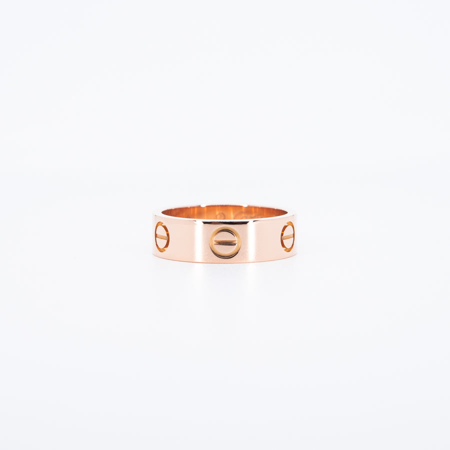 แหวน Cartier Love Ring, classic model 18K Rose Gold Size 52# (Used) #vrcar 7627