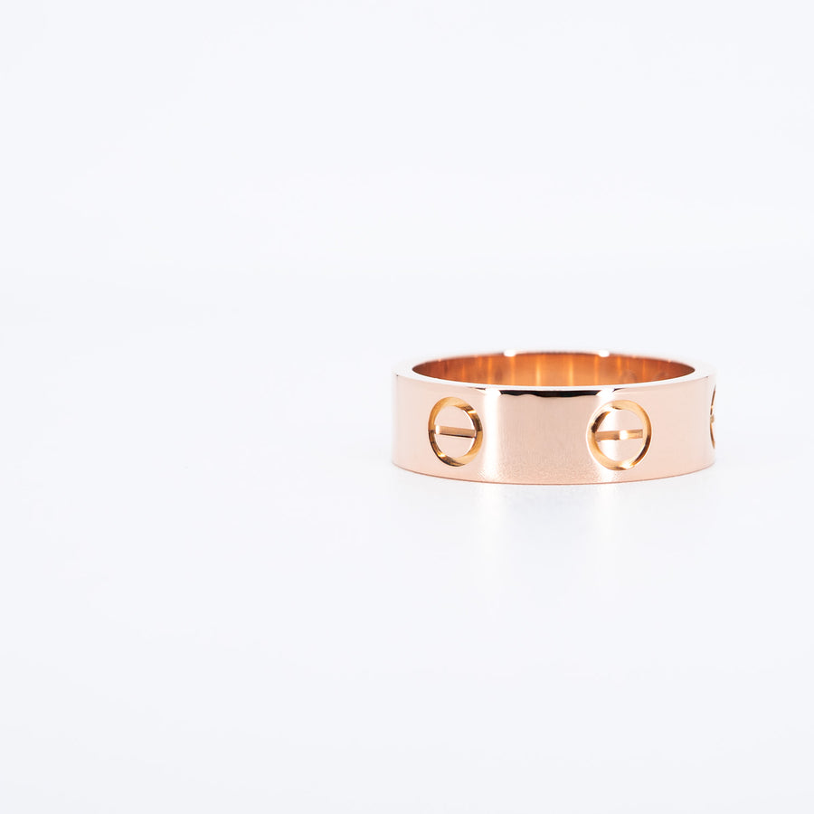 แหวน Cartier Love Ring, classic model 18K Rose Gold Size 52# (Used) #vrcar 7627