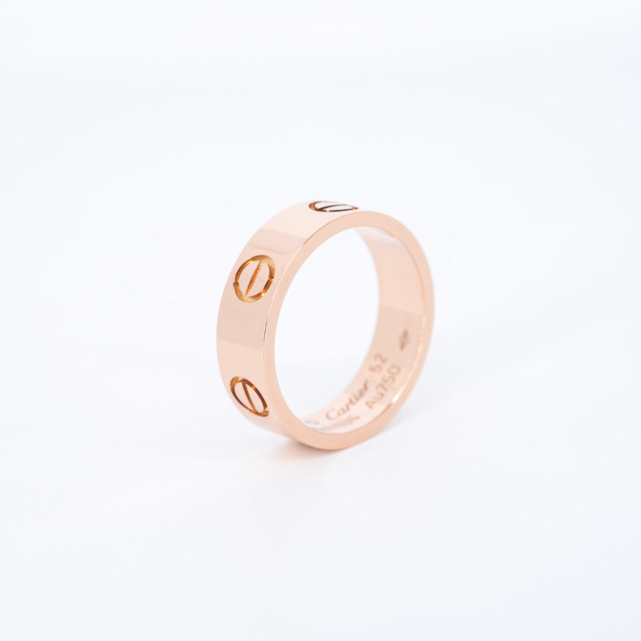 แหวน Cartier Love Ring, classic model 18K Rose Gold Size 52# (Used) #vrcar 7627