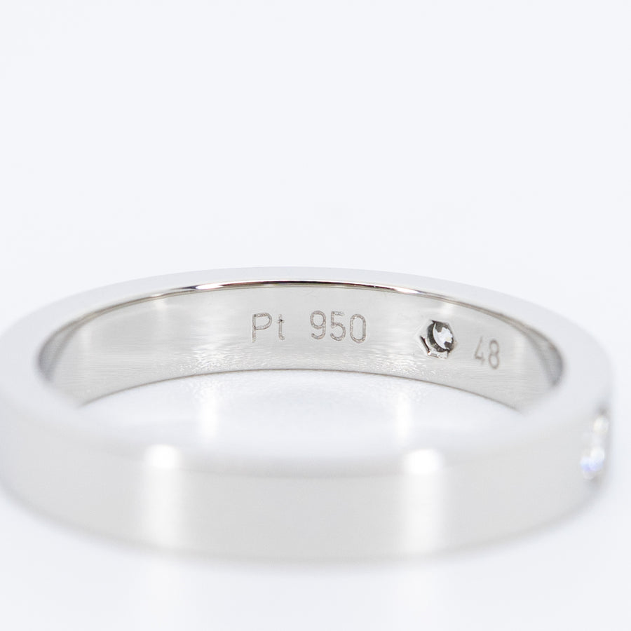 แหวน Cartier C De Cartier Band with 2Diamonds Platinum950 Size 48# (Used) #vrca 1035