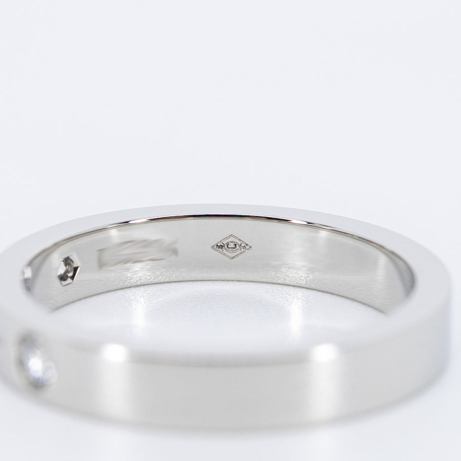 แหวน Cartier C De Cartier Band with 2Diamonds Platinum950 Size 48# (Used) #vrca 1035