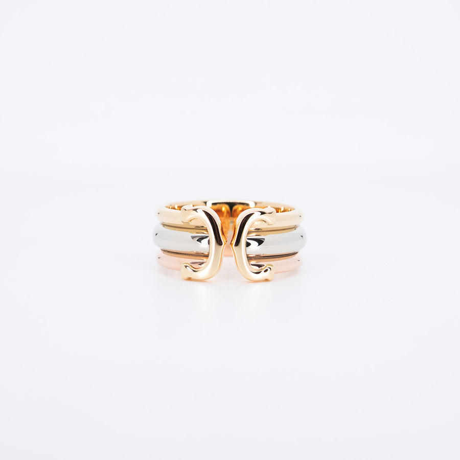 แหวน Cartier Vintage 2C Trinity Ring 3Colors Size 56# (Used) #vrcarimt 7594