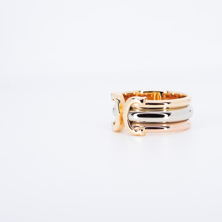 แหวน Cartier Vintage 2C Trinity Ring 3Colors Size 56# (Used) #vrcarimt 7594