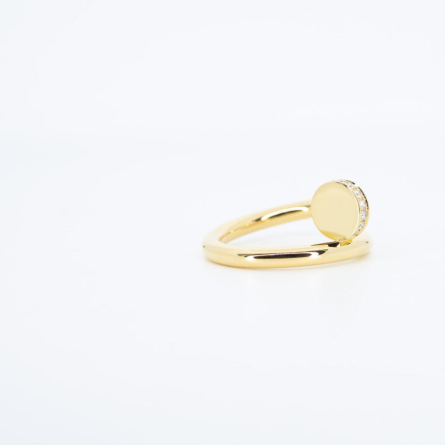 แหวน Cartier Juste Un Clou ring, Classic model, Diamonds 18K Yellow Gold Size 50# (Used) #vrca 1028