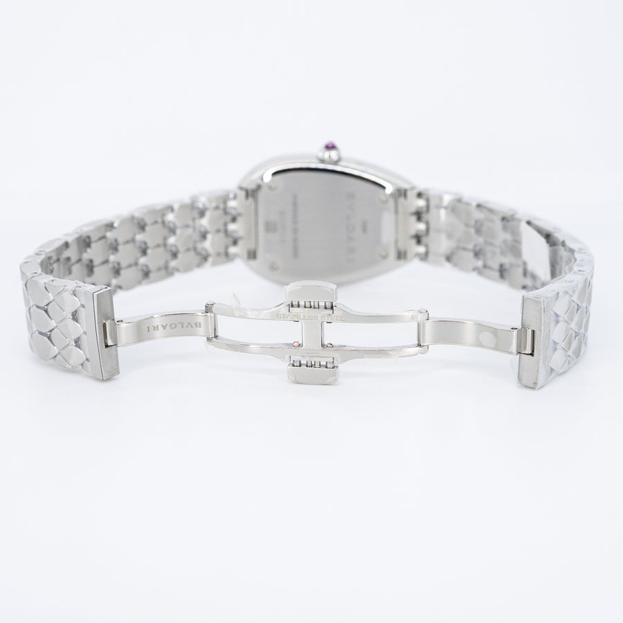 นาฬิกา Bvlgari Serpenti Seduttori watch with stainless steel case, stainless steel bracelet and a white silver opaline dial Size 33mm.# (Used) #vrbv 1049