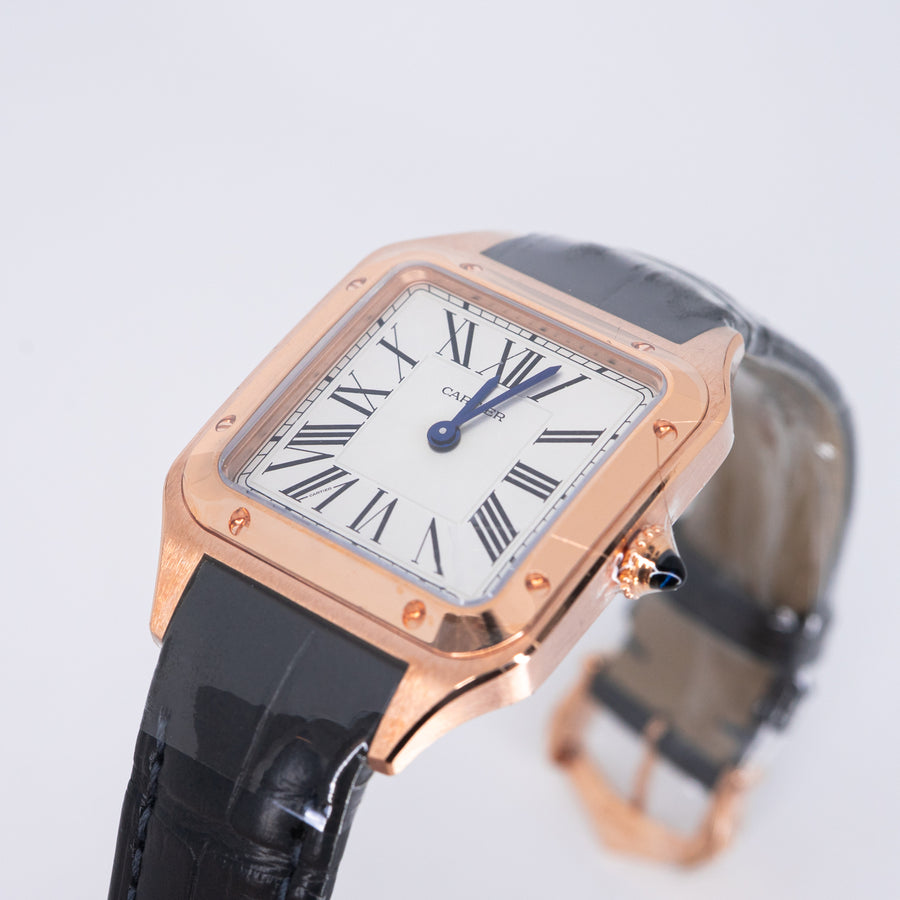 นาฬิกา Cartier Santos-Dumont watch, small model, high autonomy quartz movement 18K Rose Gold Size S# (Used) #vrca 1055