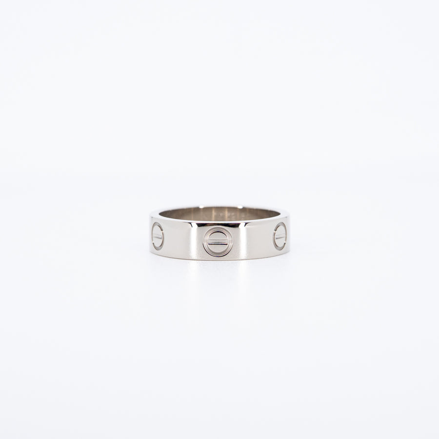 แหวน Cartier Love Ring, classic model 18K White Gold Size 54# (Used) #vrcarimt 7618