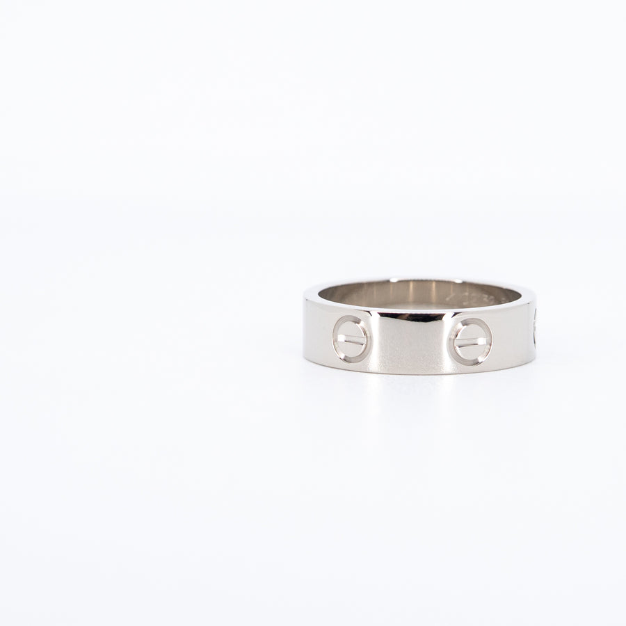 แหวน Cartier Love Ring, classic model 18K White Gold Size 54# (Used) #vrcarimt 7618