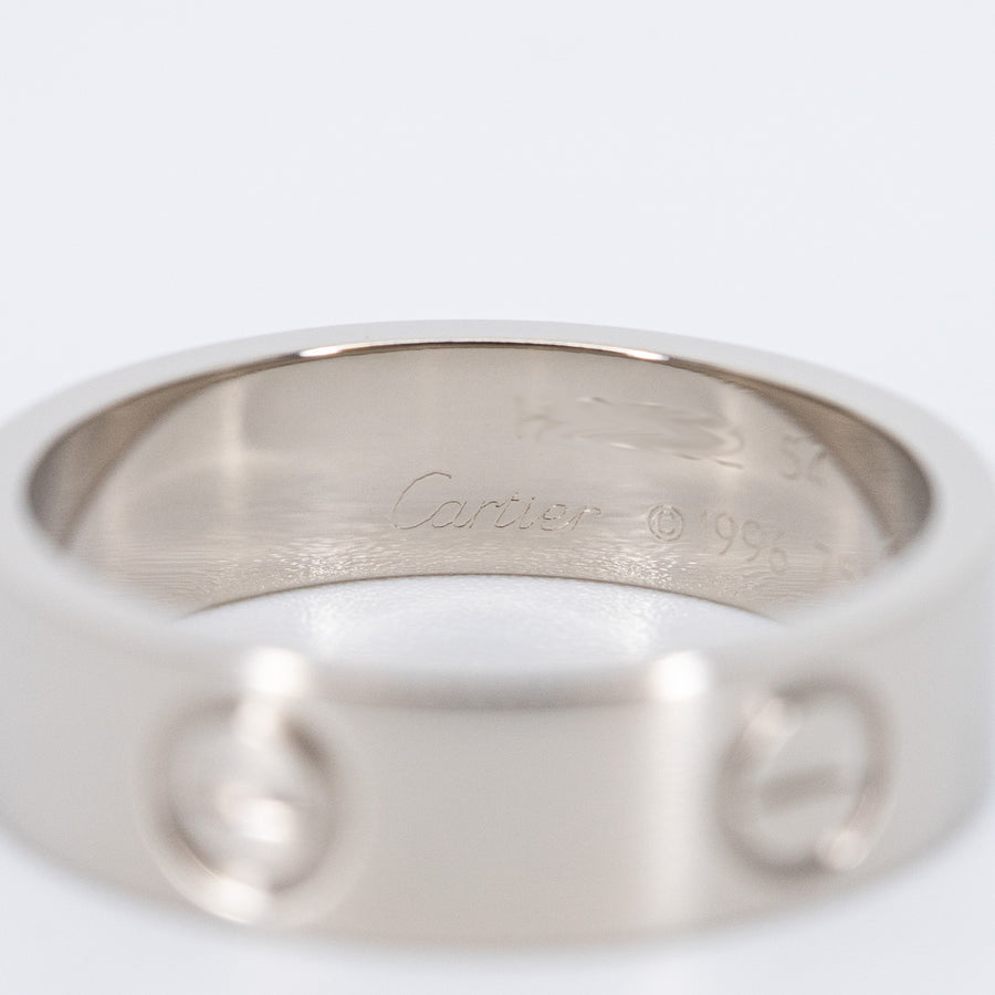 แหวน Cartier Love Ring, classic model 18K White Gold Size 54# (Used) #vrcarimt 7618
