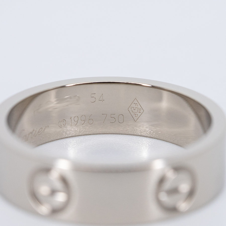 แหวน Cartier Love Ring, classic model 18K White Gold Size 54# (Used) #vrcarimt 7618