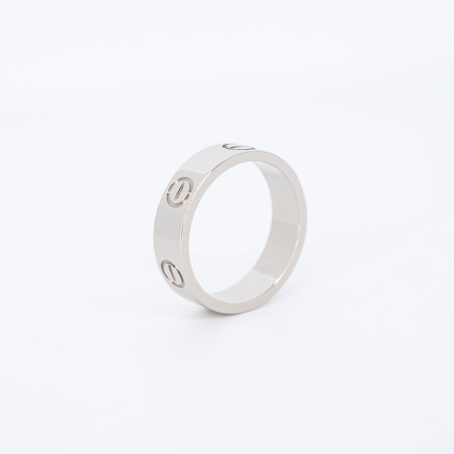 แหวน Cartier Love Ring, classic model 18K White Gold Size 54# (Used) #vrcarimt 7618