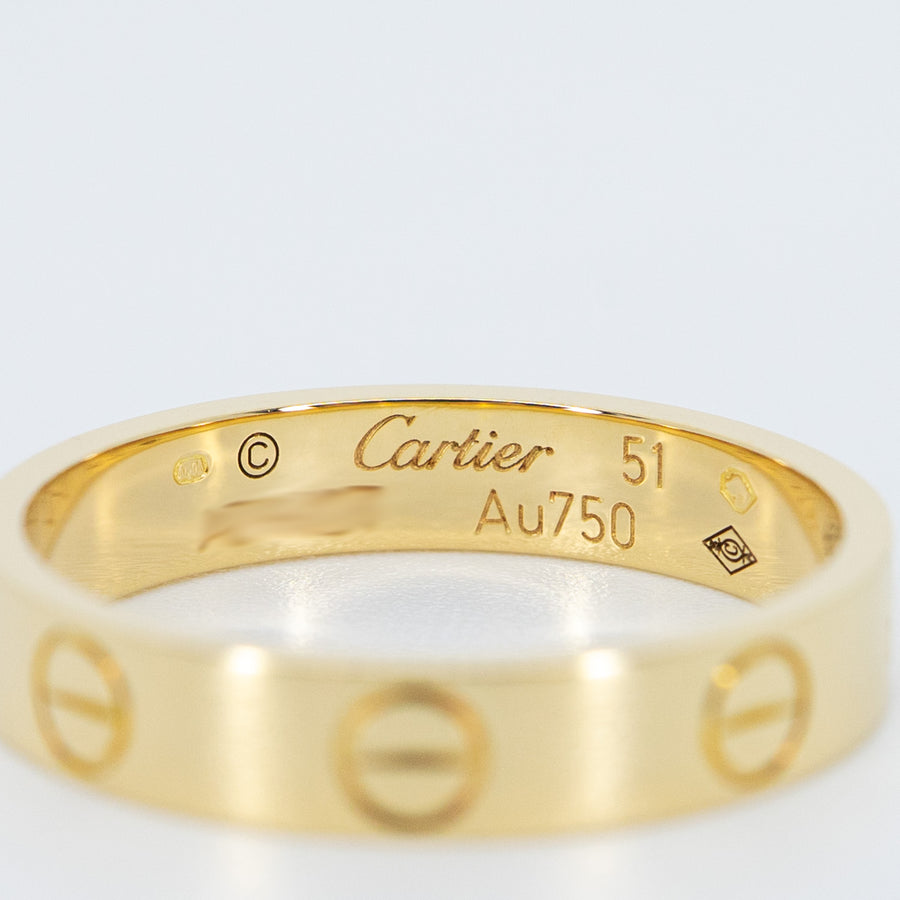 แหวน Cartier Love Ring, small model 18K Yellow Gold Size 51# (Used) #vrcarimt 7637