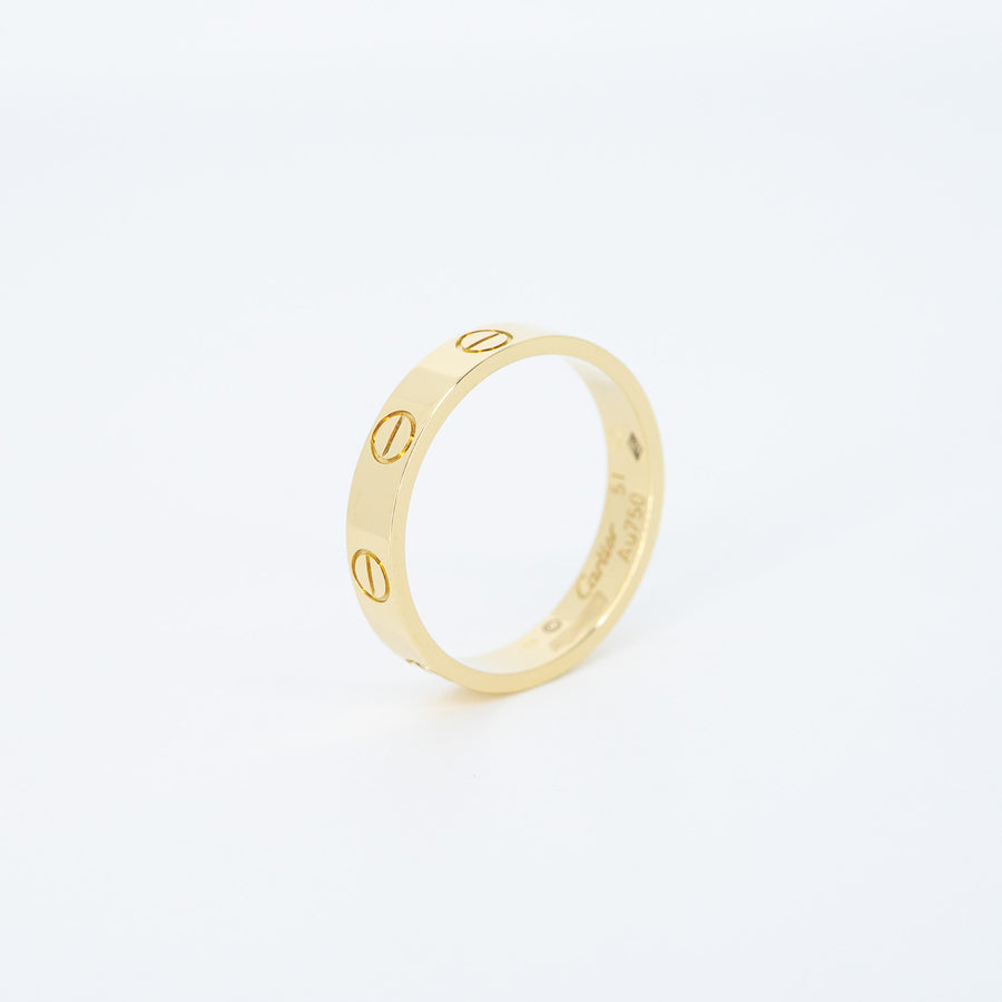 แหวน Cartier Love Ring, small model 18K Yellow Gold Size 51# (Used) #vrcarimt 7637