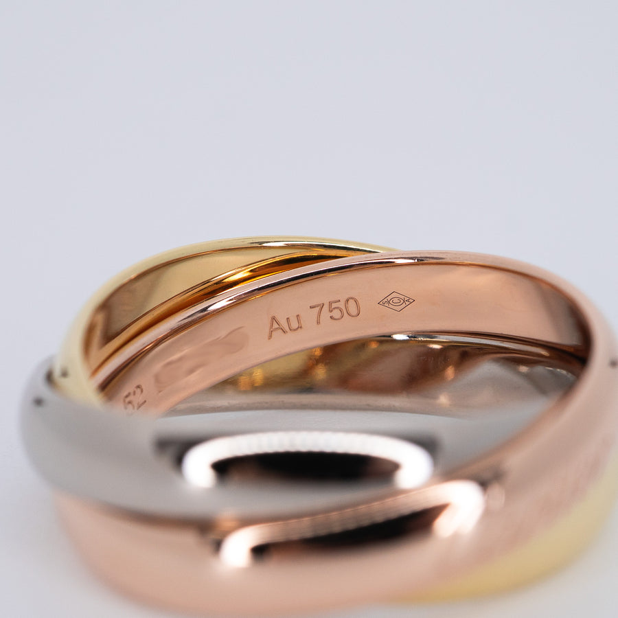 แหวน Cartier Trinity Ring 18K 3 Colors Size 52# (Used) #vrcar 7622