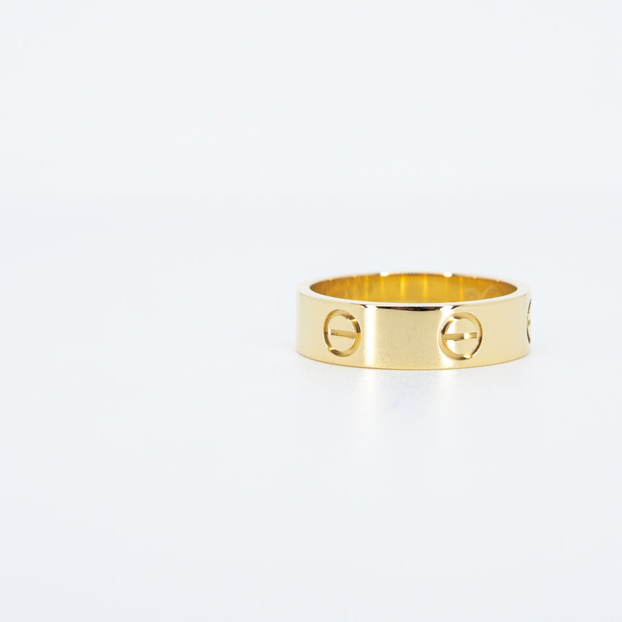 แหวน Cartier Love Ring, classic model 18K Yellow Gold Size 55# (Used) #vrcar 7630