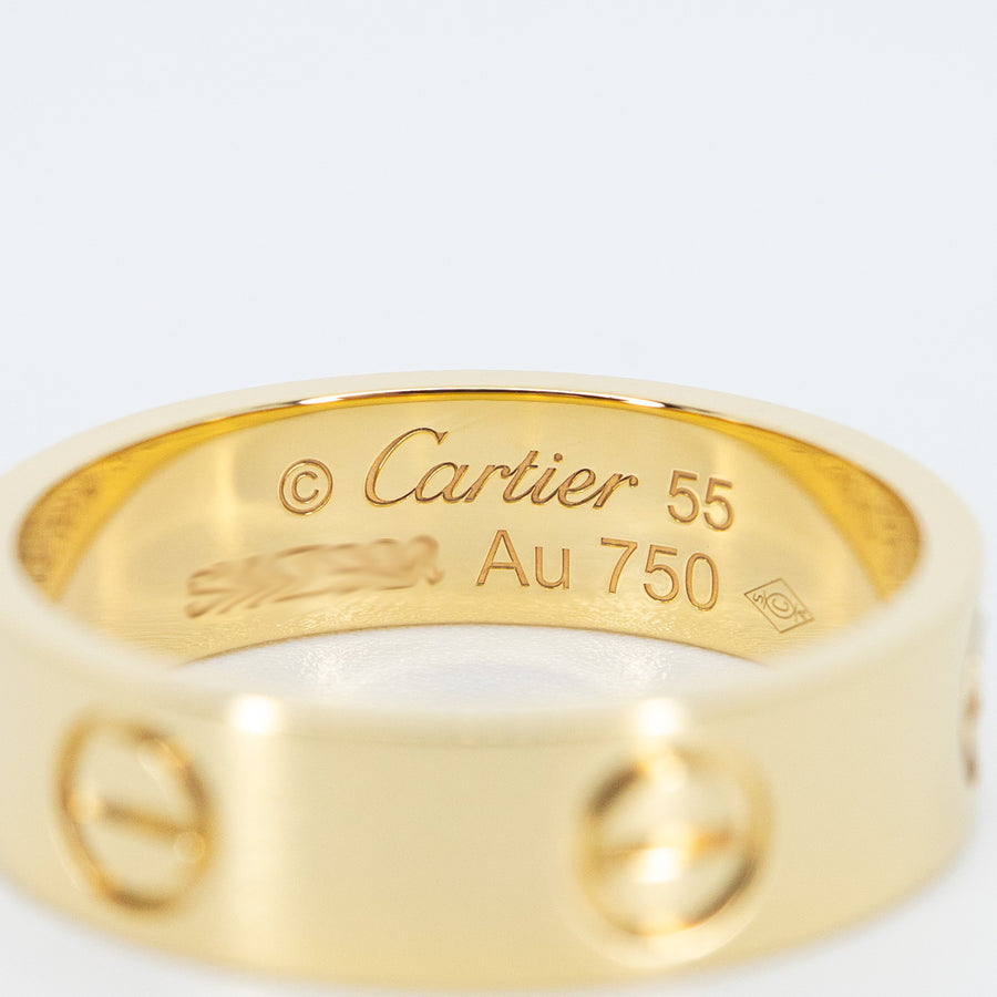 แหวน Cartier Love Ring, classic model 18K Yellow Gold Size 55# (Used) #vrcar 7630