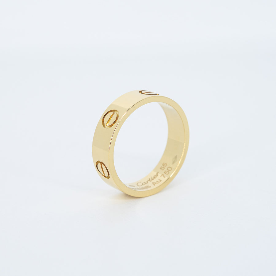 แหวน Cartier Love Ring, classic model 18K Yellow Gold Size 55# (Used) #vrcar 7630