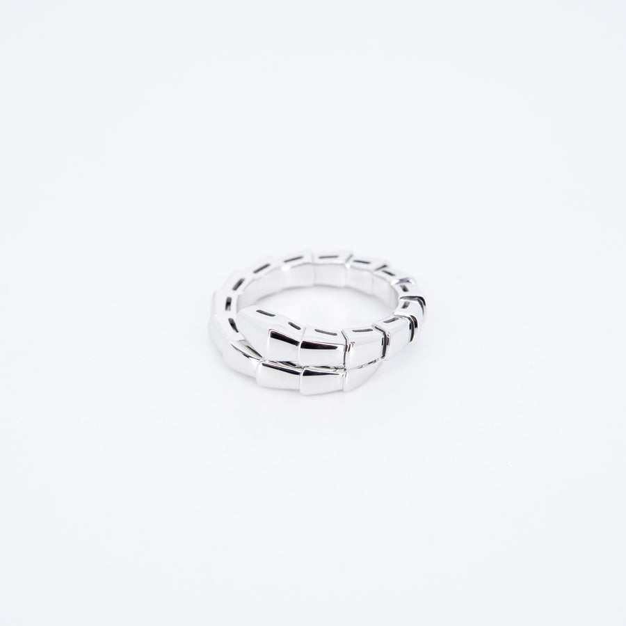 แหวน Bvlgari Serpenti Viper Ring 18K White Gold Size S(48/49/50)# (Used) #vrbvrim 7633
