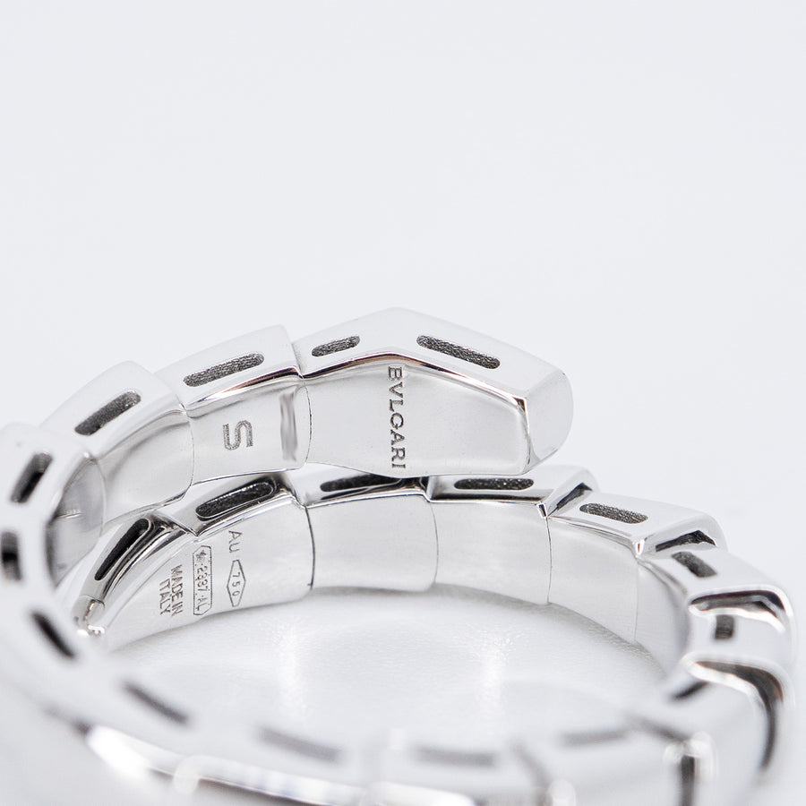 แหวน Bvlgari Serpenti Viper Ring 18K White Gold Size S(48/49/50)# (Used) #vrbvrim 7633