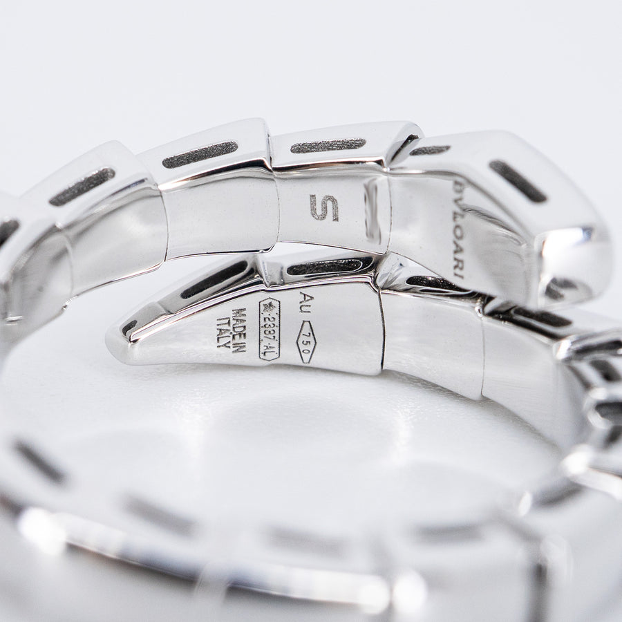 แหวน Bvlgari Serpenti Viper Ring 18K White Gold Size S(48/49/50)# (Used) #vrbvrim 7633