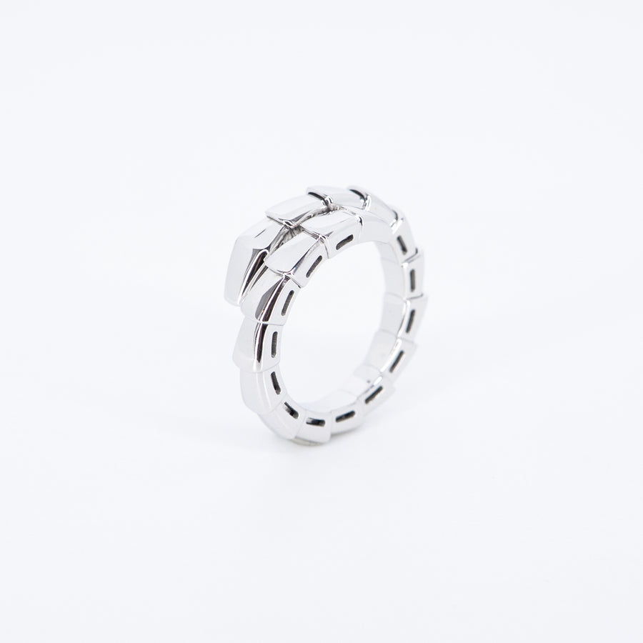 แหวน Bvlgari Serpenti Viper Ring 18K White Gold Size S(48/49/50)# (Used) #vrbvrim 7633