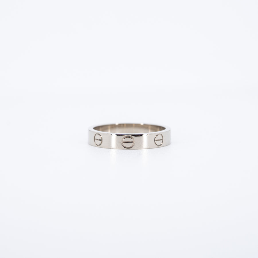 แหวน Cartier Love Ring, small model 18K White Gold Size 53# (Used) #vrcarimt 7645