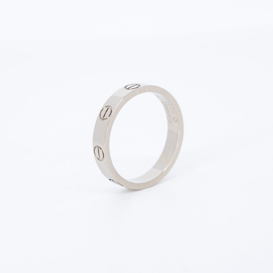 แหวน Cartier Love Ring, small model 18K White Gold Size 53# (Used) #vrcarimt 7645
