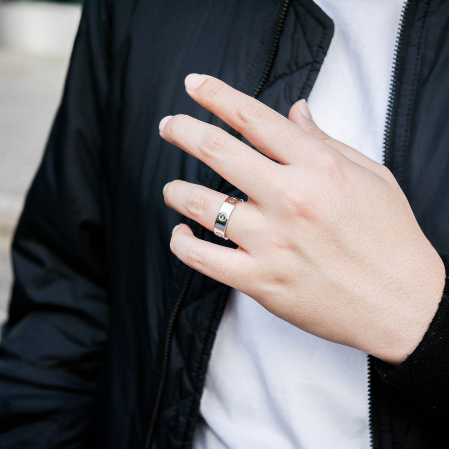 **Hold K.B’J**แหวน Cartier Love Ring, classic model 18K White Gold Size 60# (Used) #vrca 1030