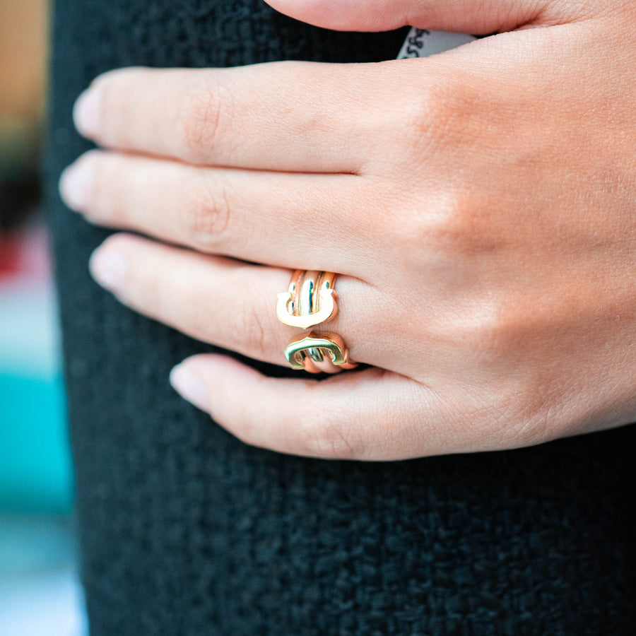 แหวน Cartier Vintage 2C Trinity Ring 3Colors Size 56# (Used) #vrcarimt 7594