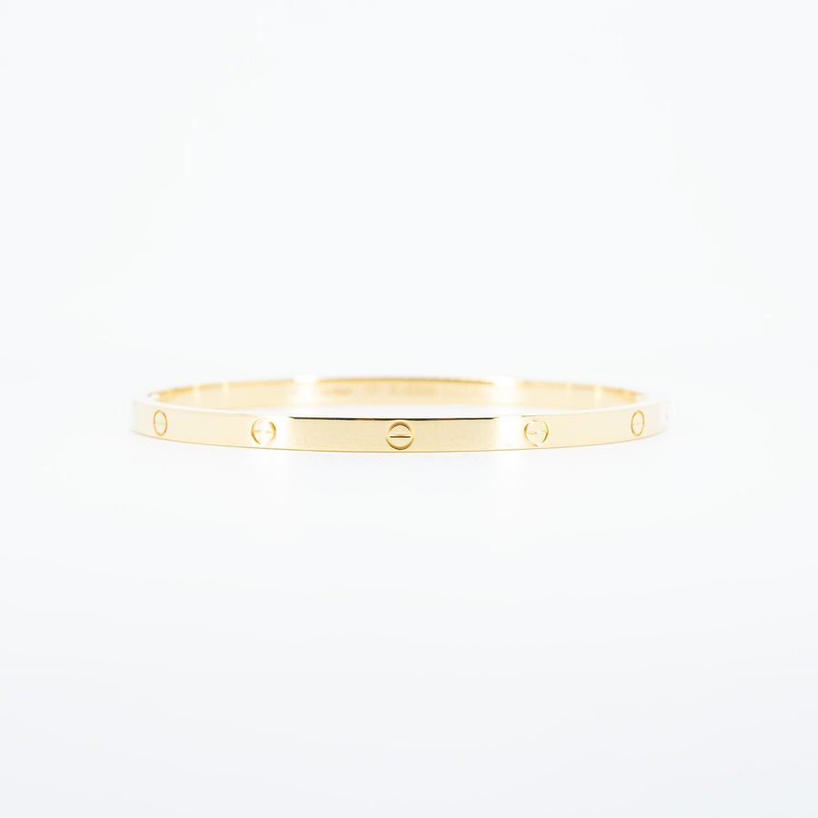 กำไล Cartier Love Bracelet SM 18K Yellow Gold Size 17# (Used) #vrcab 6542