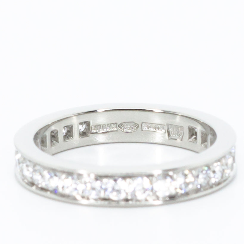 แหวน Bvlgari MarryMe band with Full Pave Diamonds Eternity ring Platinum950 Size 47# (Used) #vrbvr 4480
