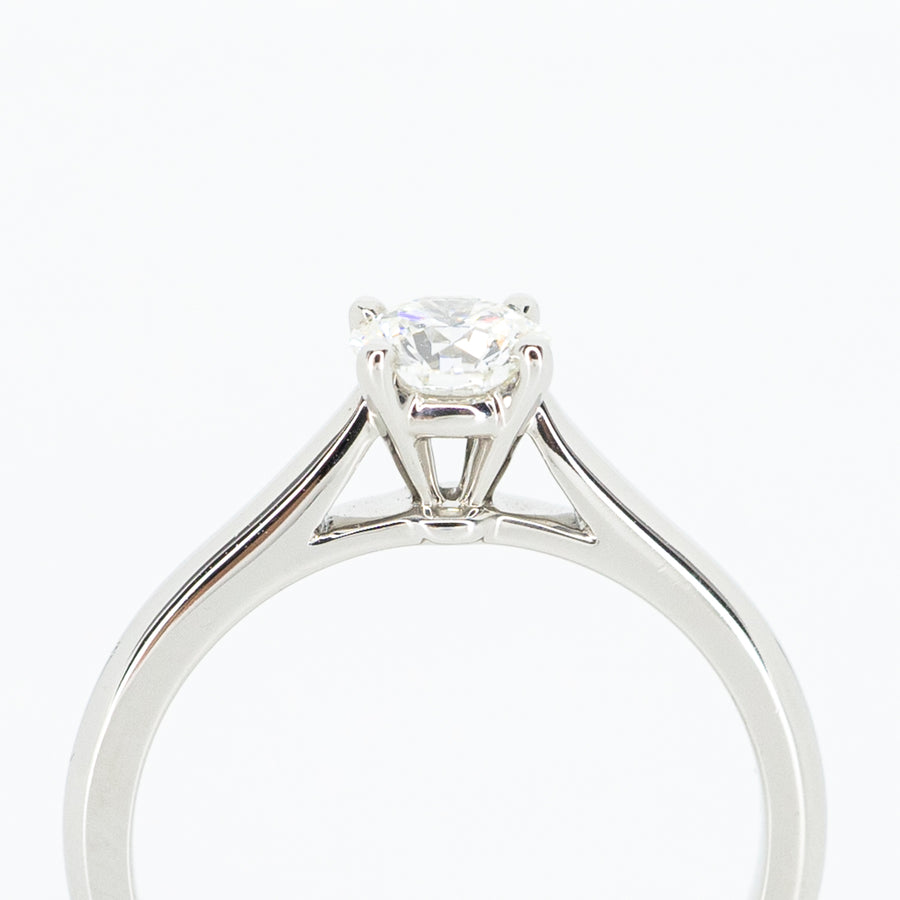 แหวน Cartier 1895 Solitaire ring with 0.40ct H VS2 Diamond Platinum950 Size 47# (Used) #vrcaim 2241