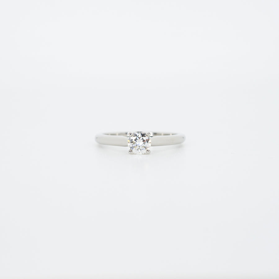 แหวน Cartier 1895 Solitaire ring Platinum 950 with 0.31carat H VVS1 Diamond Size 47# (Used) #vrcax 1328