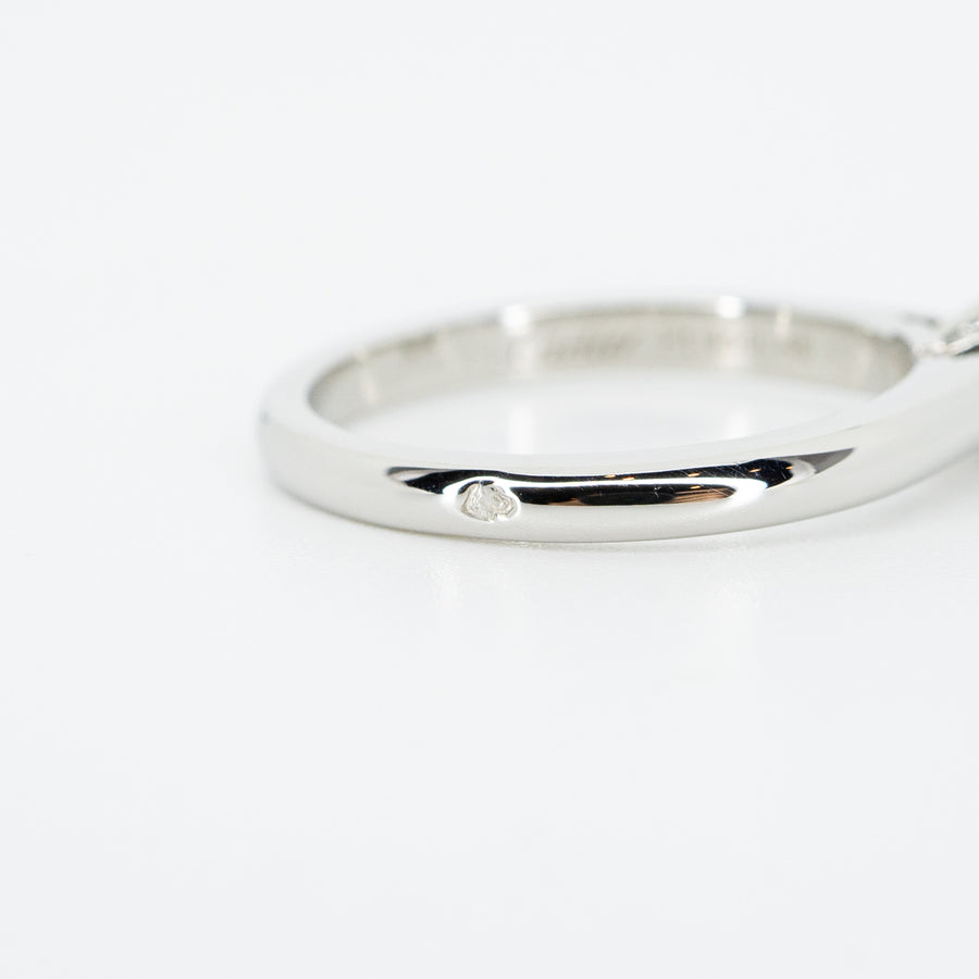 แหวน Cartier 1895 Solitaire ring with 0.30ct F VS1 Princess Cut Diamond Platinum950 Size 48# (Used) #vrcaim 2316