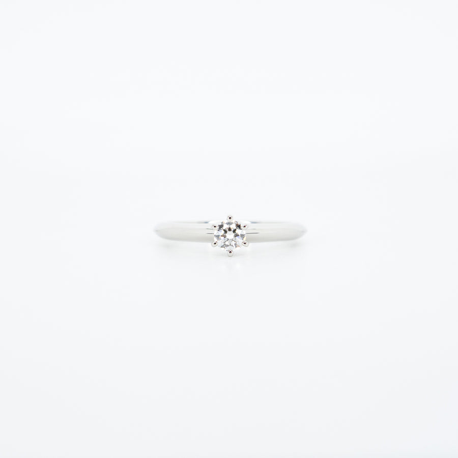 แหวน Tiffany & Co. The Tiffany Setting Platinum950 with 0.18carat Diamond Size 48# (Used) #vrtixim 1330