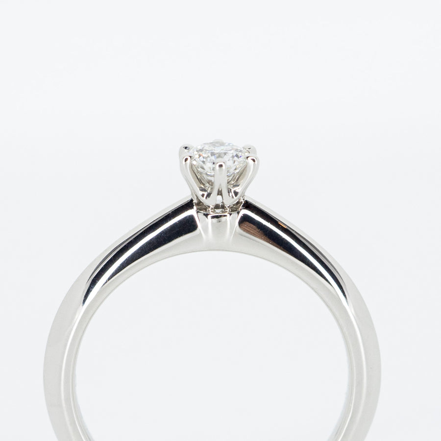 แหวน Tiffany & Co. The Tiffany Setting Platinum950 with 0.18carat Diamond Size 48# (Used) #vrtixim 1330