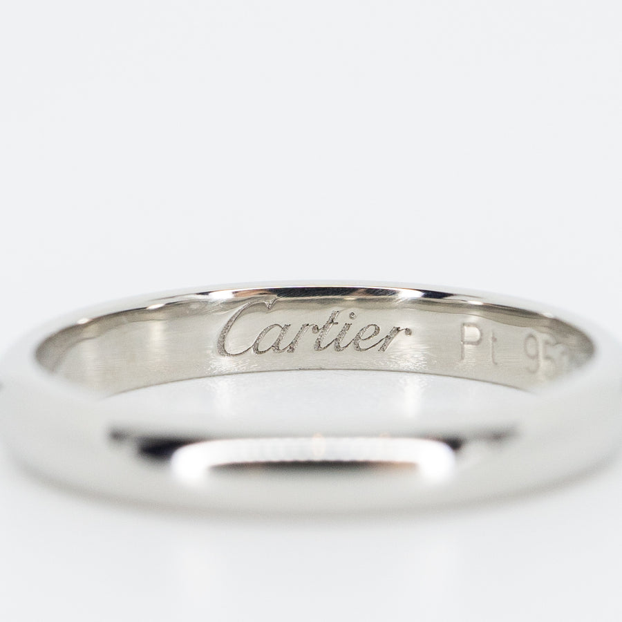 แหวน Cartier 1895 Band with 1Diamond Platinum950 Size 45# (Used) #vrcaim 2251
