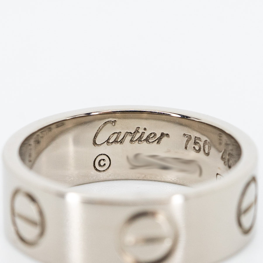 แหวน Cartier Love 18K White Gold Size 46# (Used) #vrcaim 2394