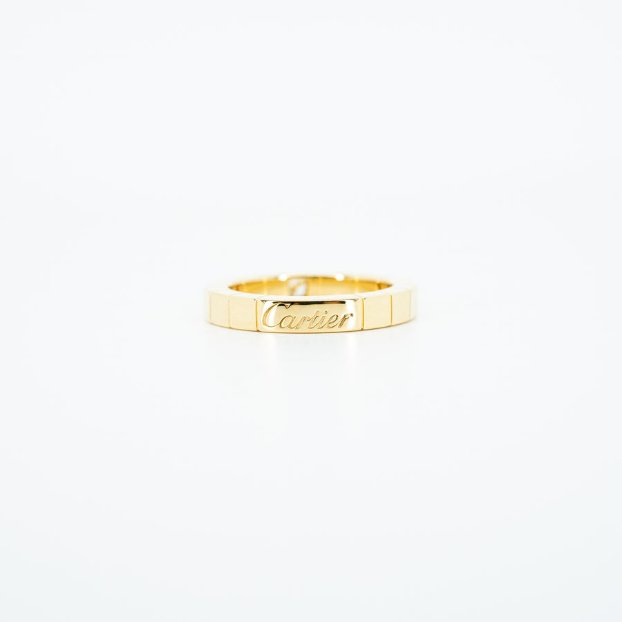 แหวน Cartier Lanieres 1diamond 18K Yellow Gold Size 46# (Used) #vrcaim 2871