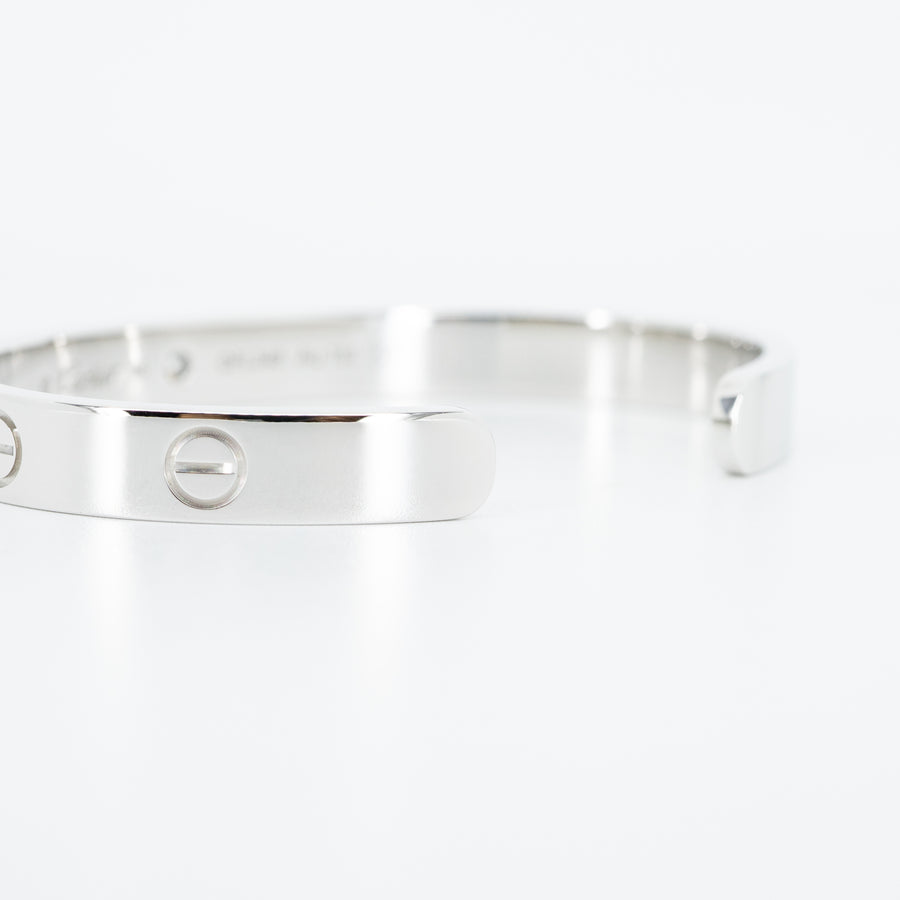 Pre-owned Cartier Love Diamond Bracelet In 18k White Gold 0.96 Ctw |  ModeSens