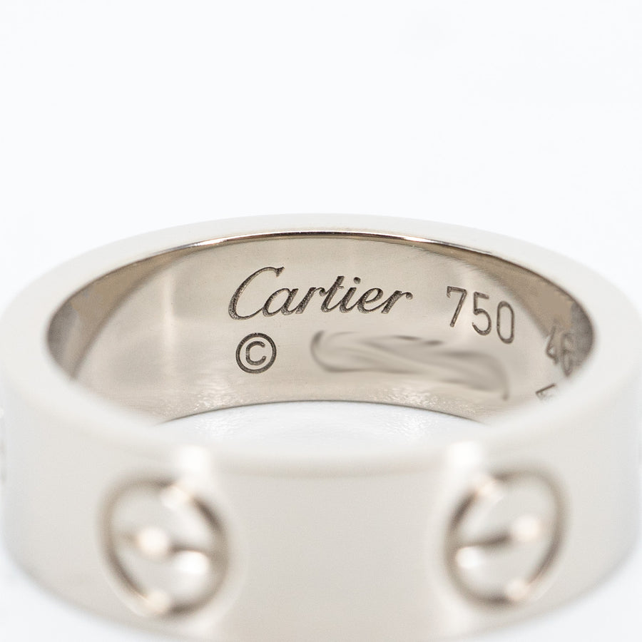 แหวน Cartier Love 18K White Gold Size 46# (Used) #vrcax 2447