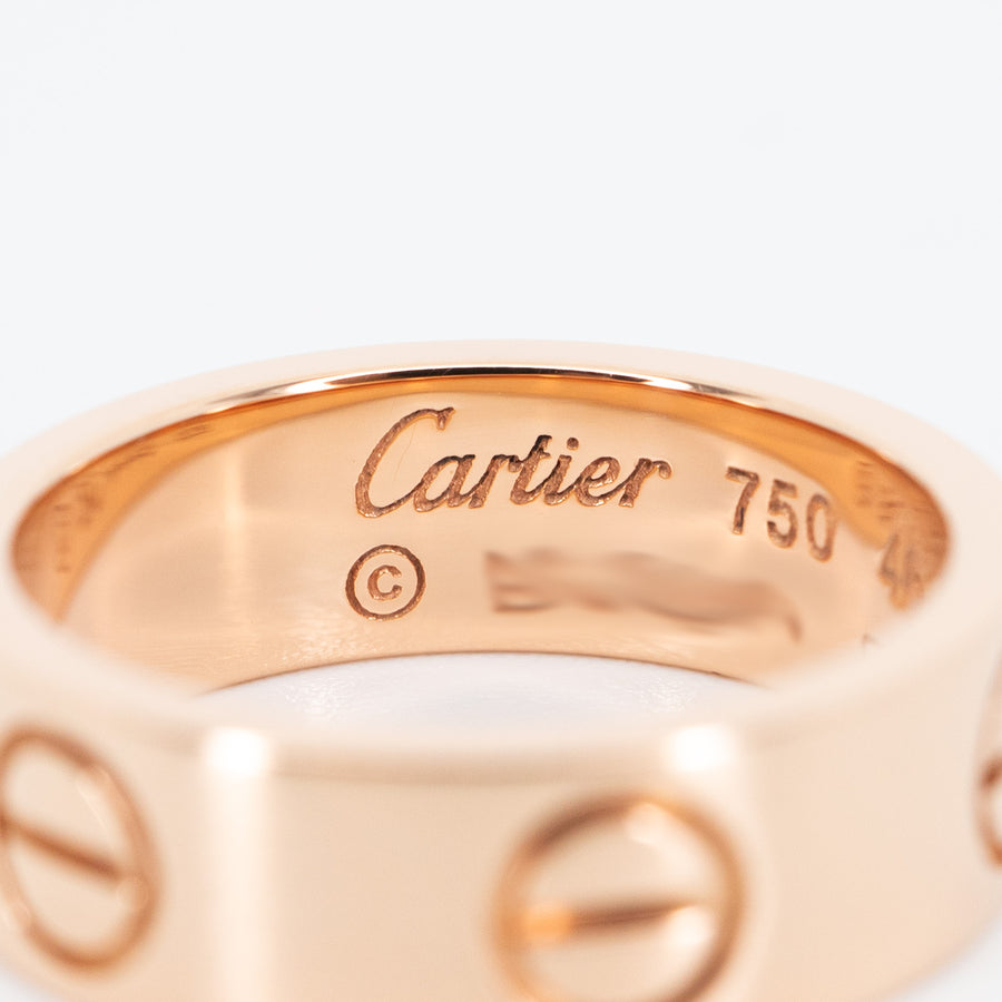 แหวน Cartier Love 18K Rose Gold Size 46# (Used) #vrcaim 2837