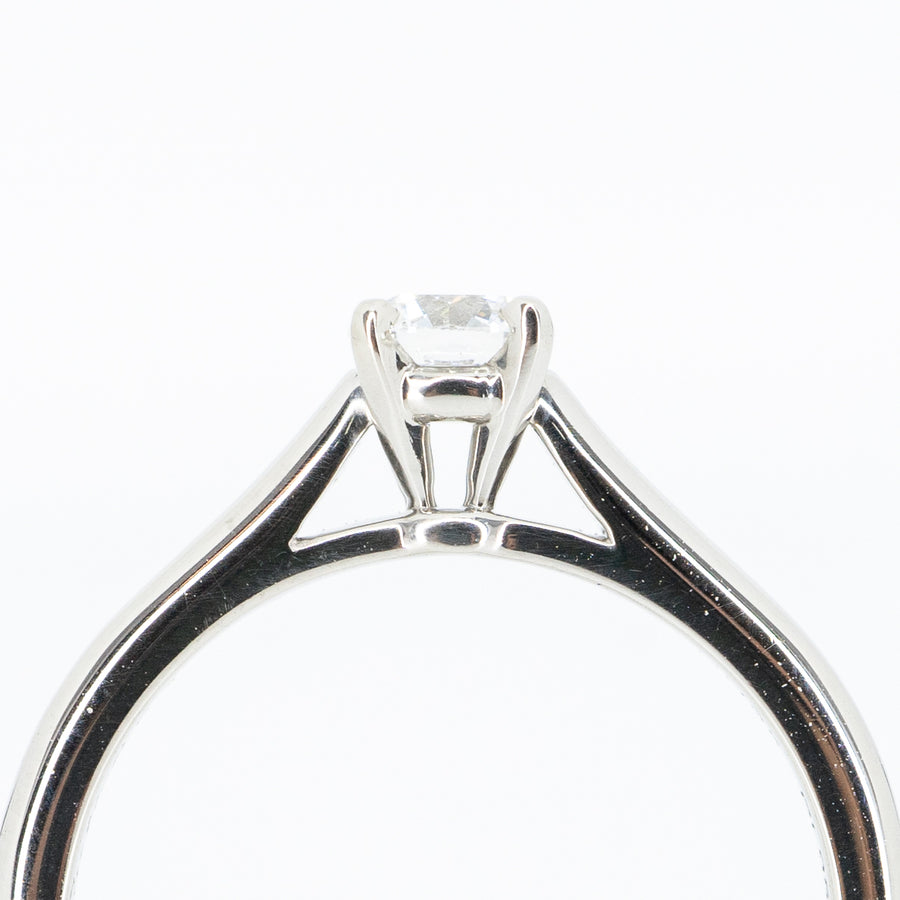 แหวน Cartier 1895 Solitaire ring Platinum950 0.24ct D VS1 Size 46# (Used) #vrcarim 4285