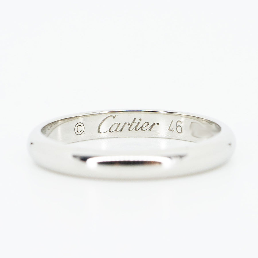 แหวน Cartier 1895 Band Platinum 950 Size 46# (Used) #vrcax 1699