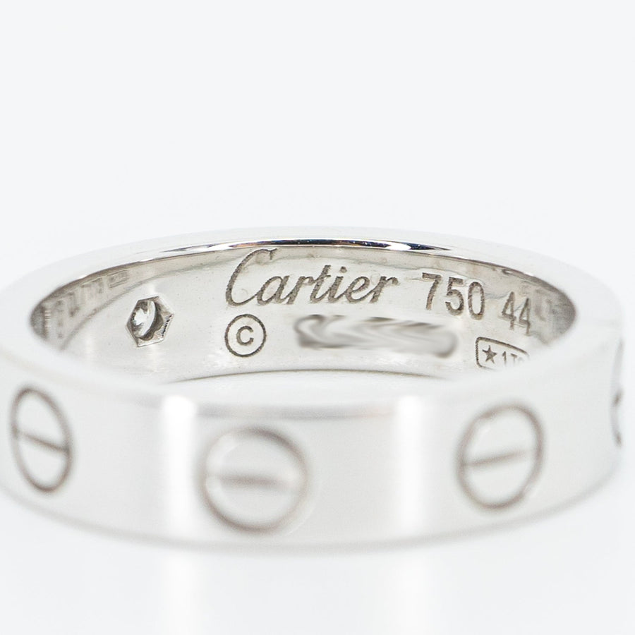 แหวน Cartier Love Ring Small Model 1Diamond 18K White Gold Size 44